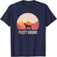 Plott Hound Cute Silhouette T-Shirt - T-Shirt | Navy