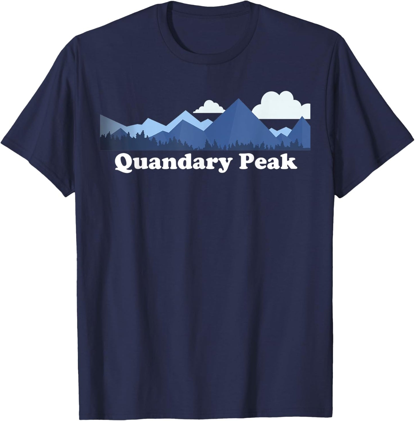 Quandary Peak Bagger Colorado Rocky Mountains CO Climbing T-Shirt - T-Shirt | Navy
