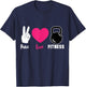 Peace Love Kettlebell Workout Cool Fitness Lover Gift T-Shirt - T-Shirt | Navy