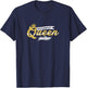 Motorboat Shirt Women Motorboat Queen Boat Captain Gift T-Shirt - T-Shirt | Navy