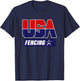 Fencing 2021 USA Team T-Shirt - T-Shirt | Navy