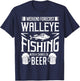 Walleye Lure Fishing Gift Walleye Fish Beer T-Shirt - T-Shirt | Navy