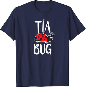 Tia Bug Spanish Aunt Funny Ladybug T-Shirt - T-Shirt | Navy