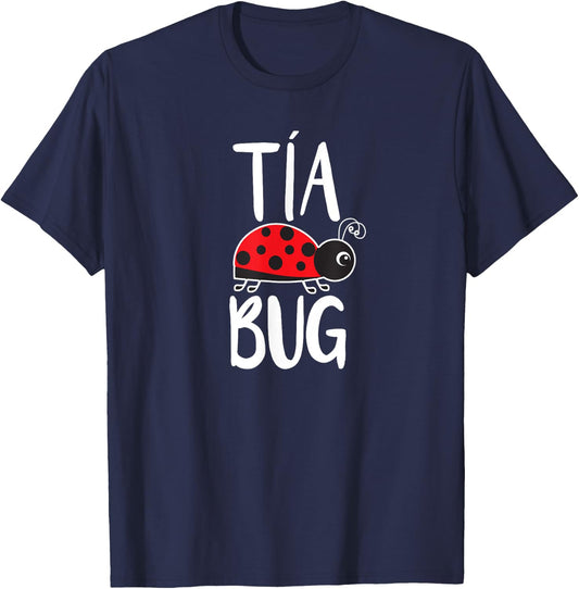 Tia Bug Spanish Aunt Funny Ladybug T-Shirt - T-Shirt | Navy
