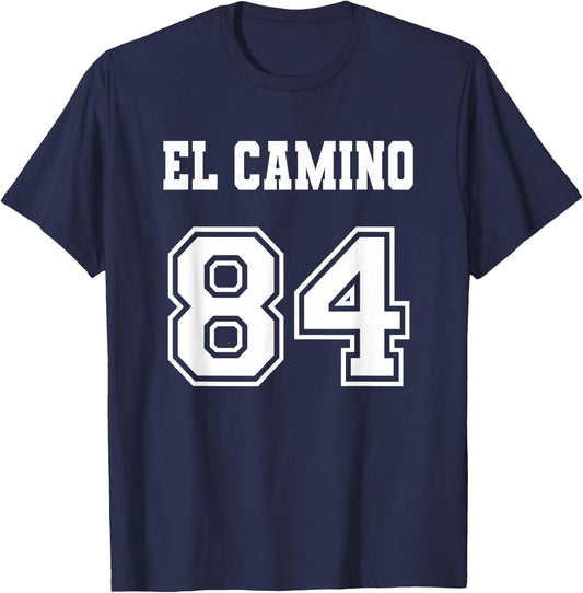 Jersey Style El Camino 84 1984 Old School Muscle Car Pickup T-Shirt - T-Shirt | Navy