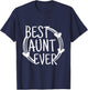 Best Aunt Ever Vintage Distressed T-Shirt - T-Shirt | Navy