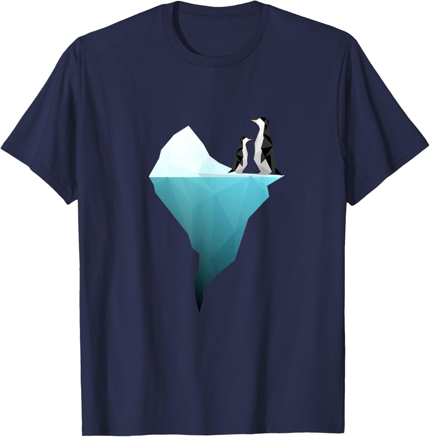 Unique geometric penguins Graphic - friend/men/women T-Shirt - T-Shirt | Navy