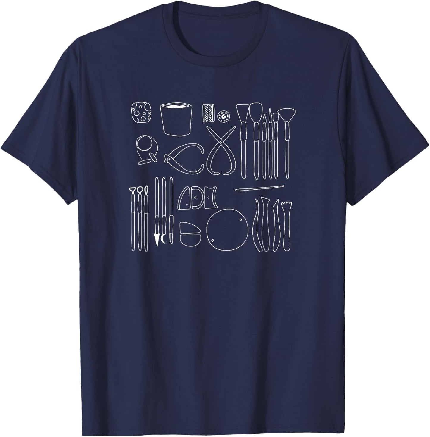 Pottery Tools Shirt for Ceramics Artist Gifts Clay T-Shirt - T-Shirt | Navy