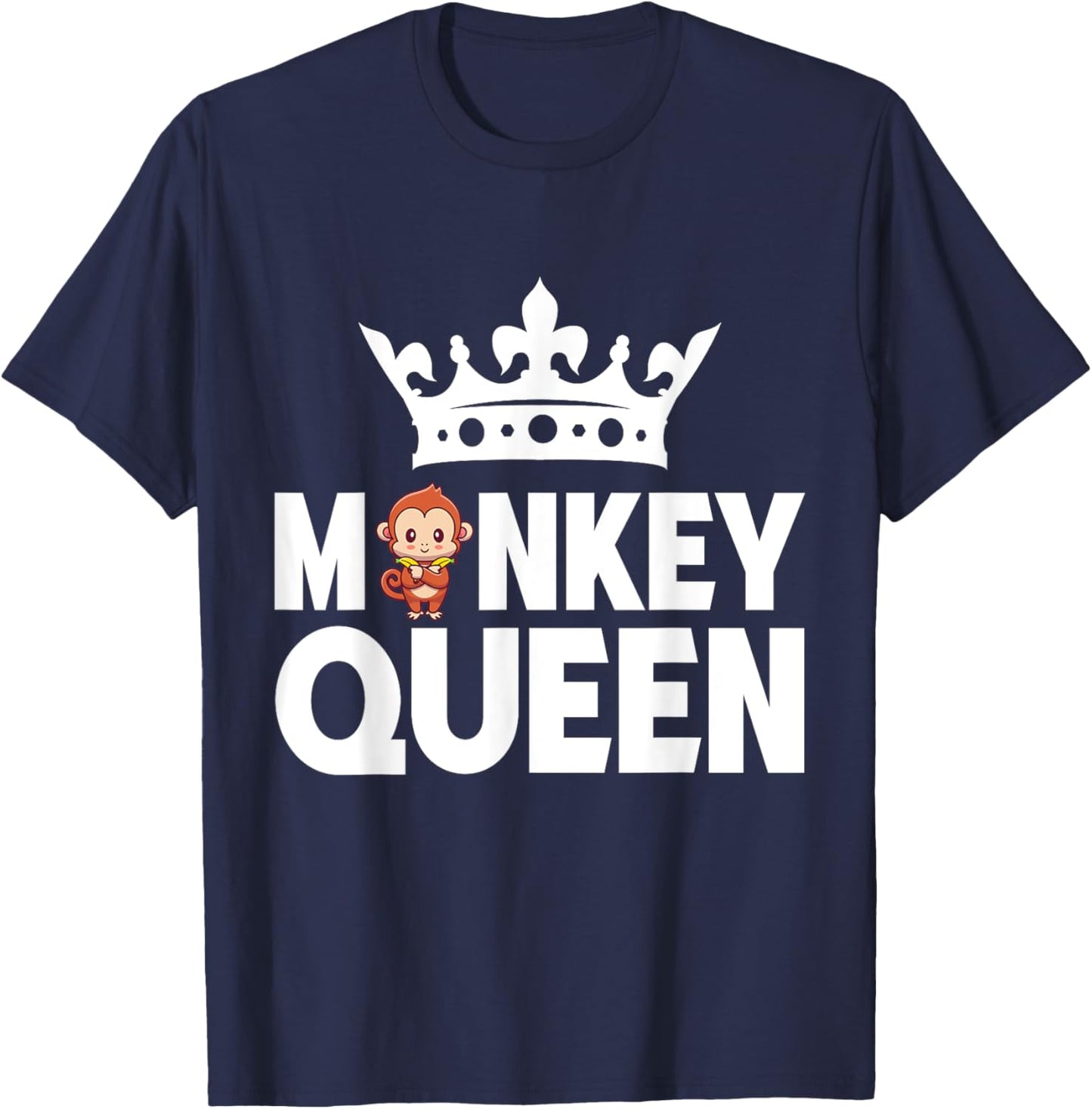 Monkey Queen Monkey T-Shirt - T-Shirt | Navy