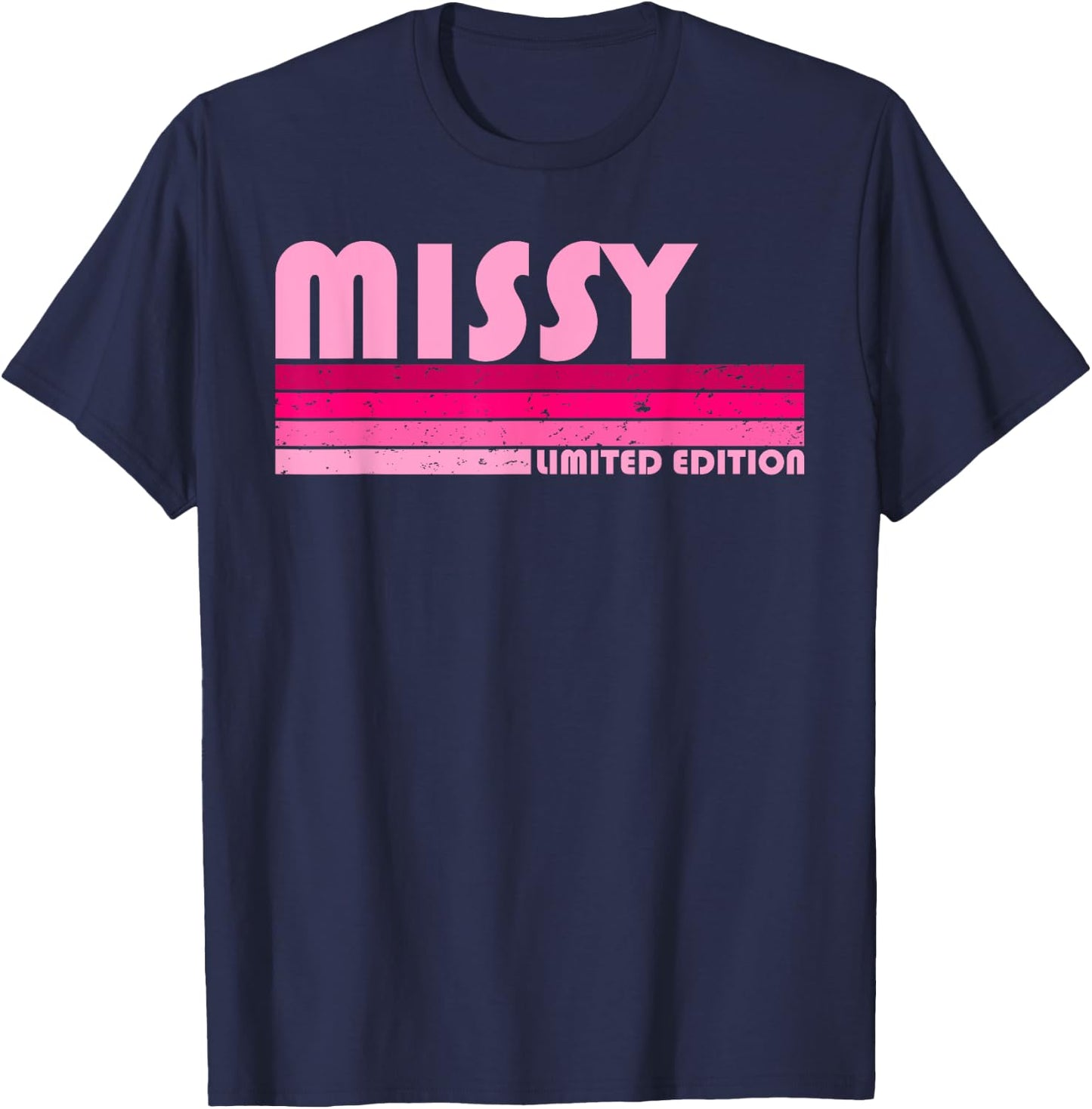 MISSY Name Personalized Retro Vintage 80s 90s Birthday T-Shirt - T-Shirt | Navy