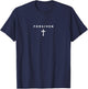 Christian Minimalist Religious Christ Forgiven and Cross T-Shirt - T-Shirt | Navy
