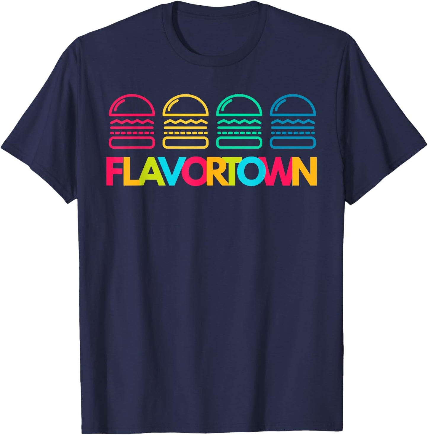 Flavortown Food Culture T-Shirt - T-Shirt | Navy