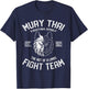 Muay Thai Wolf Fight Team - Nak Muay, Kickboxing Gift T-Shirt - T-Shirt | Navy