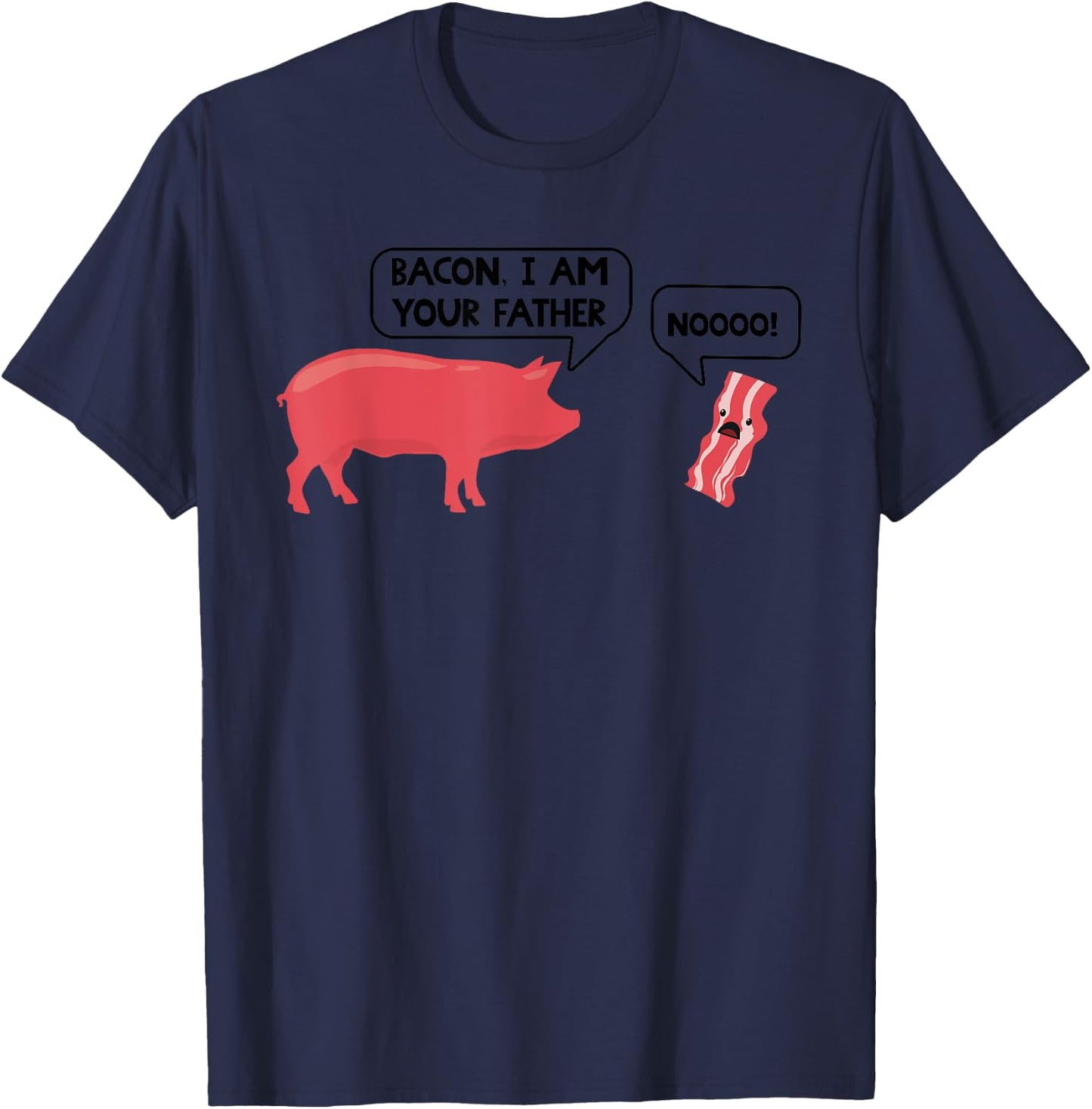 Funny Bacon I Am Your Father Gift Kids Meat Lovers T-Shirt - T-Shirt | Navy