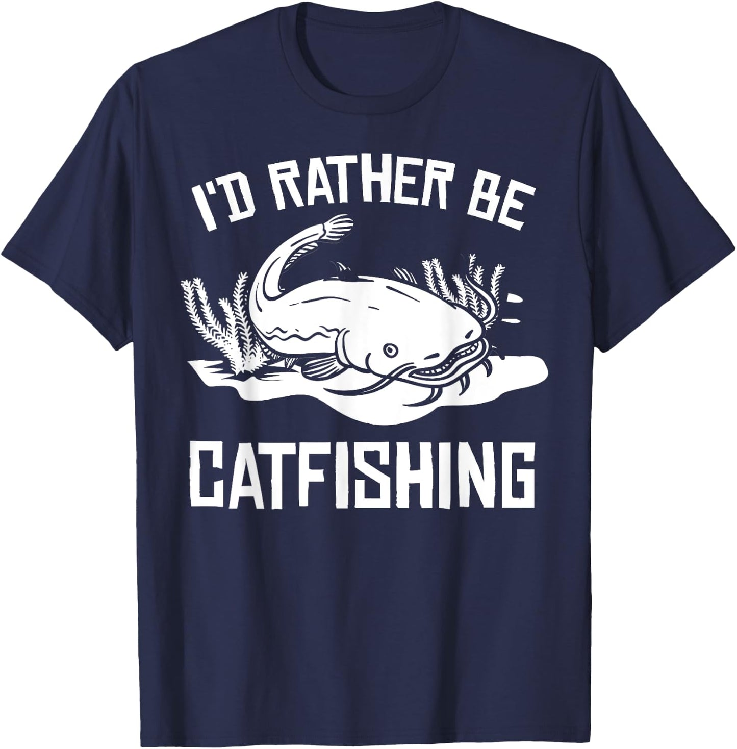 Catfish Fishing Flathead Catfishing Catfisher T-Shirt - T-Shirt | Navy