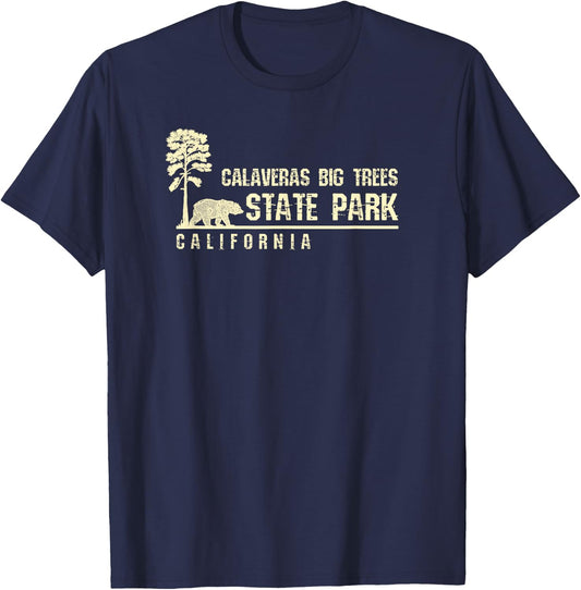 California Souvenir Gift Calaveras Big Trees State Park T-Shirt - T-Shirt | Navy