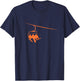 Snowboard Lift Boarding Relaxing in Lift Ski Winter Sport T-Shirt - T-Shirt | Navy