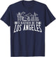 Los Angeles California City Skyline Map Travel T-Shirt - T-Shirt | Navy
