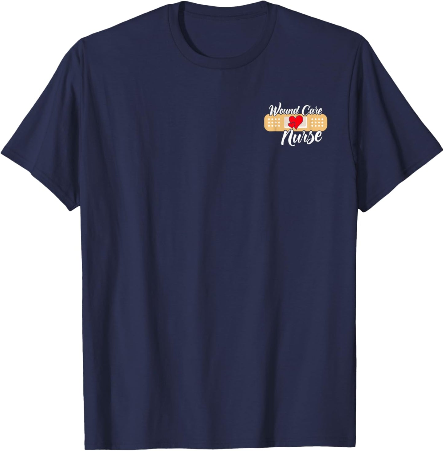 Cute Wound Care Nurse Heart T-Shirt - T-Shirt | Navy