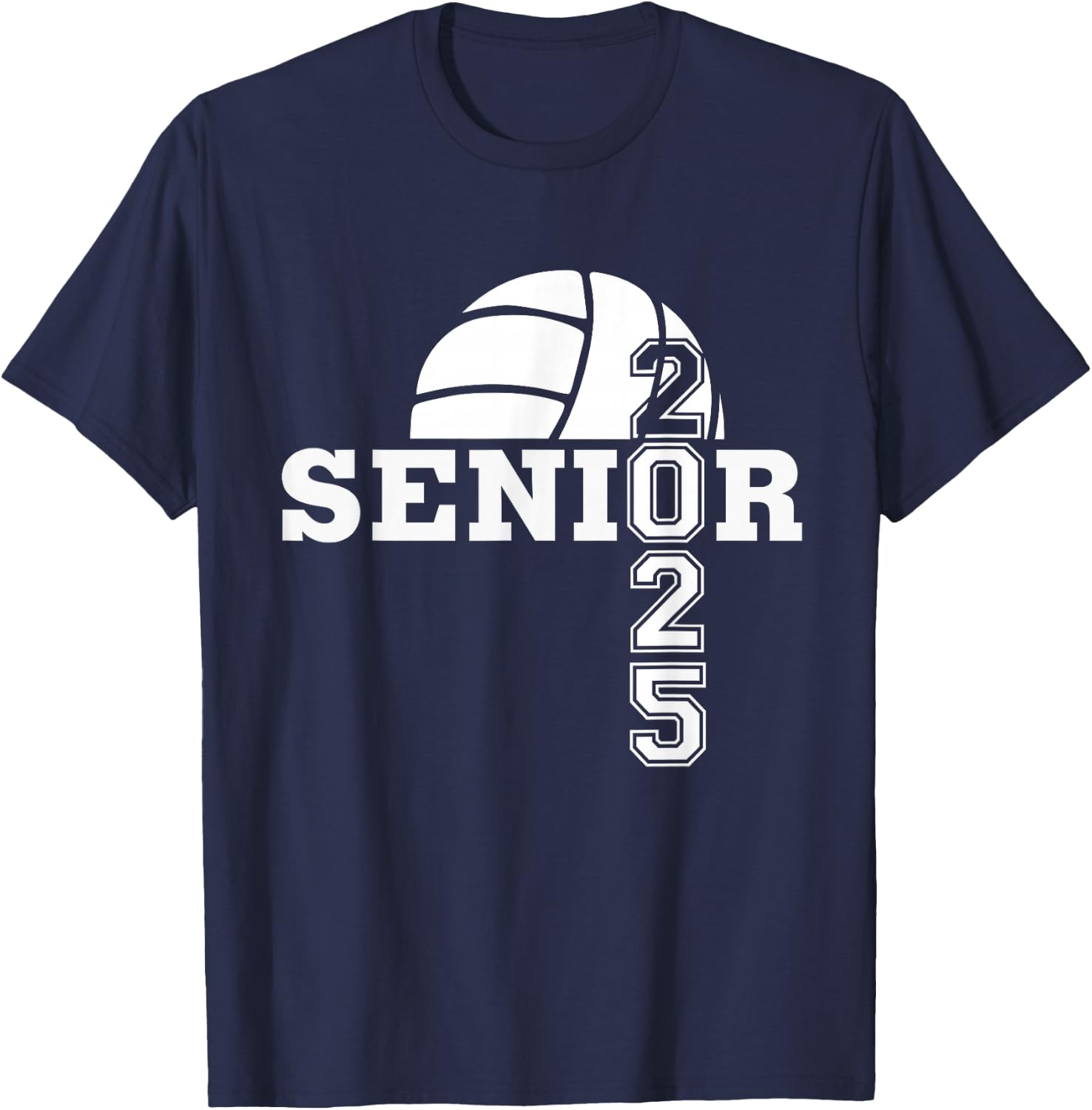 Senior 2025 volleyball boys girls team school seniors T-Shirt - T-Shirt | Navy