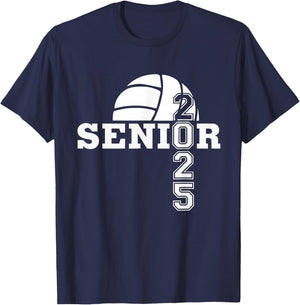 Senior 2025 volleyball boys girls team school seniors T-Shirt - T-Shirt | Navy