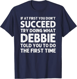 DEBBIE Name Personalized Birthday Funny Christmas Joke T-Shirt - T-Shirt | Navy