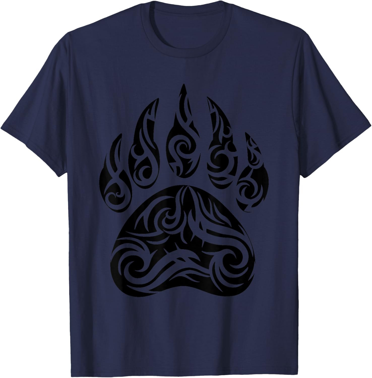 Native American Bear Paw Funny Spirit Animal Gift Men Women T-Shirt - T-Shirt | Navy
