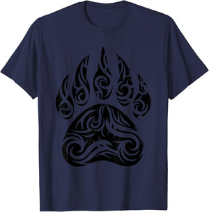 Native American Bear Paw Funny Spirit Animal Gift Men Women T-Shirt - T-Shirt | Navy