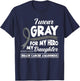 I Wear Gray For My Hero My Daughter Brain Cancer Awareness T-Shirt - T-Shirt | Navy