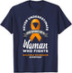 Women Never Underestimate A Woman Fights Multiple Sclerosis T-Shirt - T-Shirt | Navy