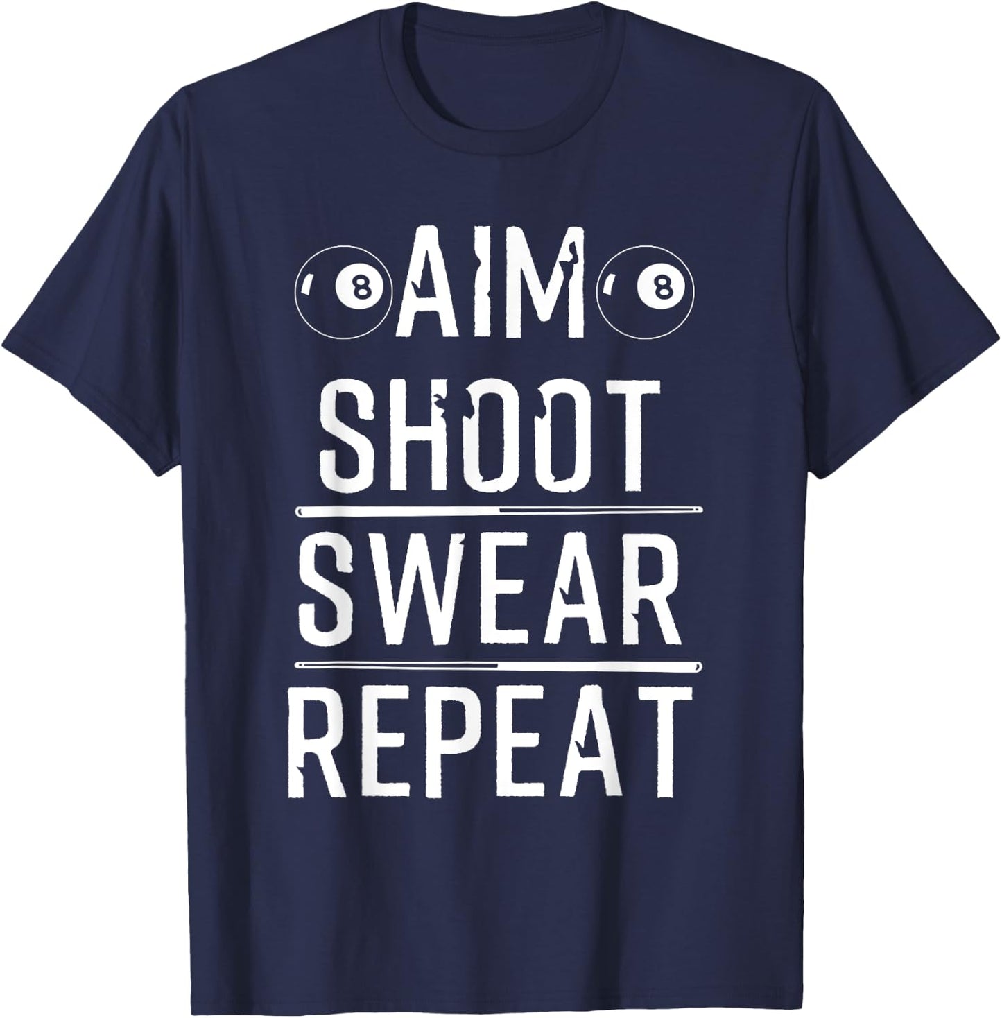 Cool Pool Player Sports Funny Billiard Gift Women T-Shirt - T-Shirt | Navy