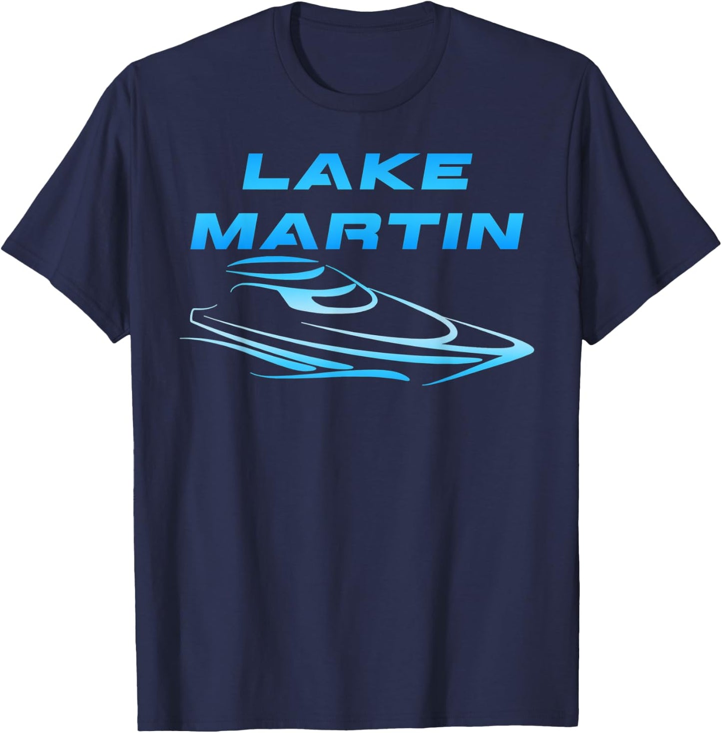 Lake Martin Chimney Rock Party Cove Cool Boating Skiing T-Shirt - T-Shirt | Navy