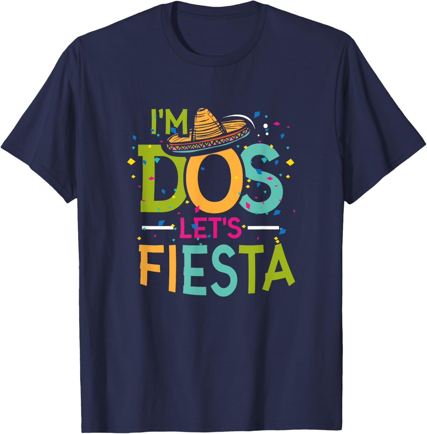 I'm Dos Taco Twosday Shirt Boy Girl Kids 2nd Birthday Gift T-Shirt - T-Shirt | Navy