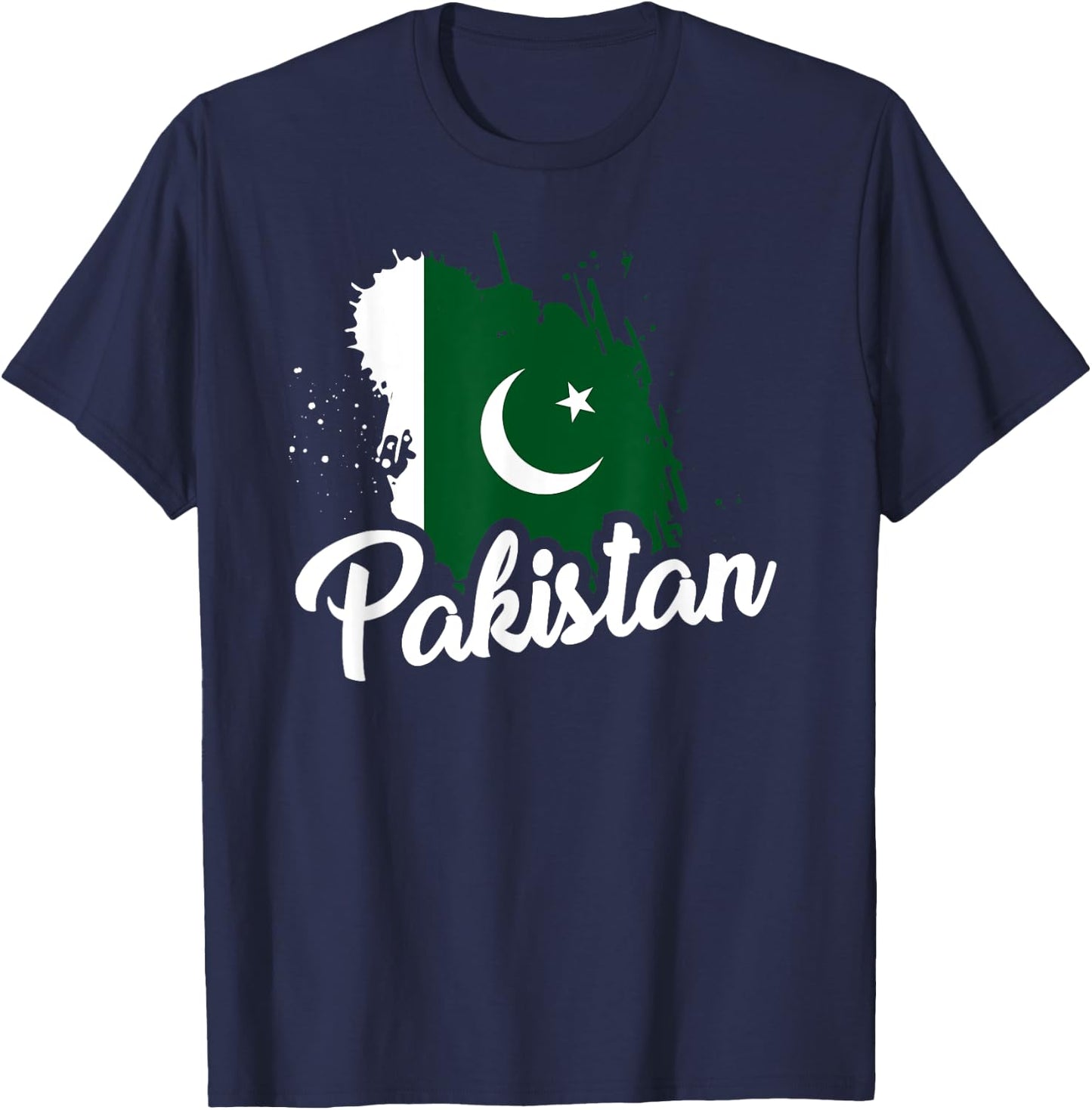Pakistan Flag T Shirt Pakistani Proud Roots Love Team Cute T-Shirt - T-Shirt | Navy