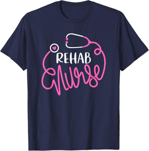 Rehab Nurse - RN Rehabilitation Nursing Department Nurse T-Shirt - T-Shirt | Navy
