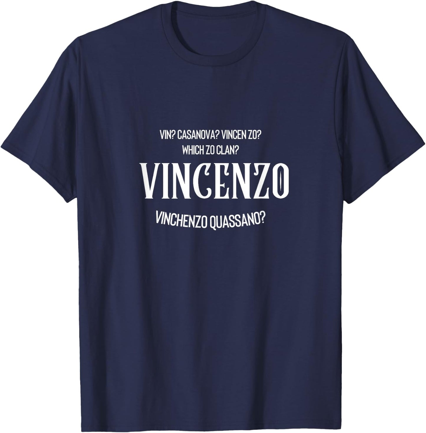 VincenzoTees Vincenzo - Korean Drama Inspired kdrama gift , Black, Small T-Shirt - T-Shirt | Navy