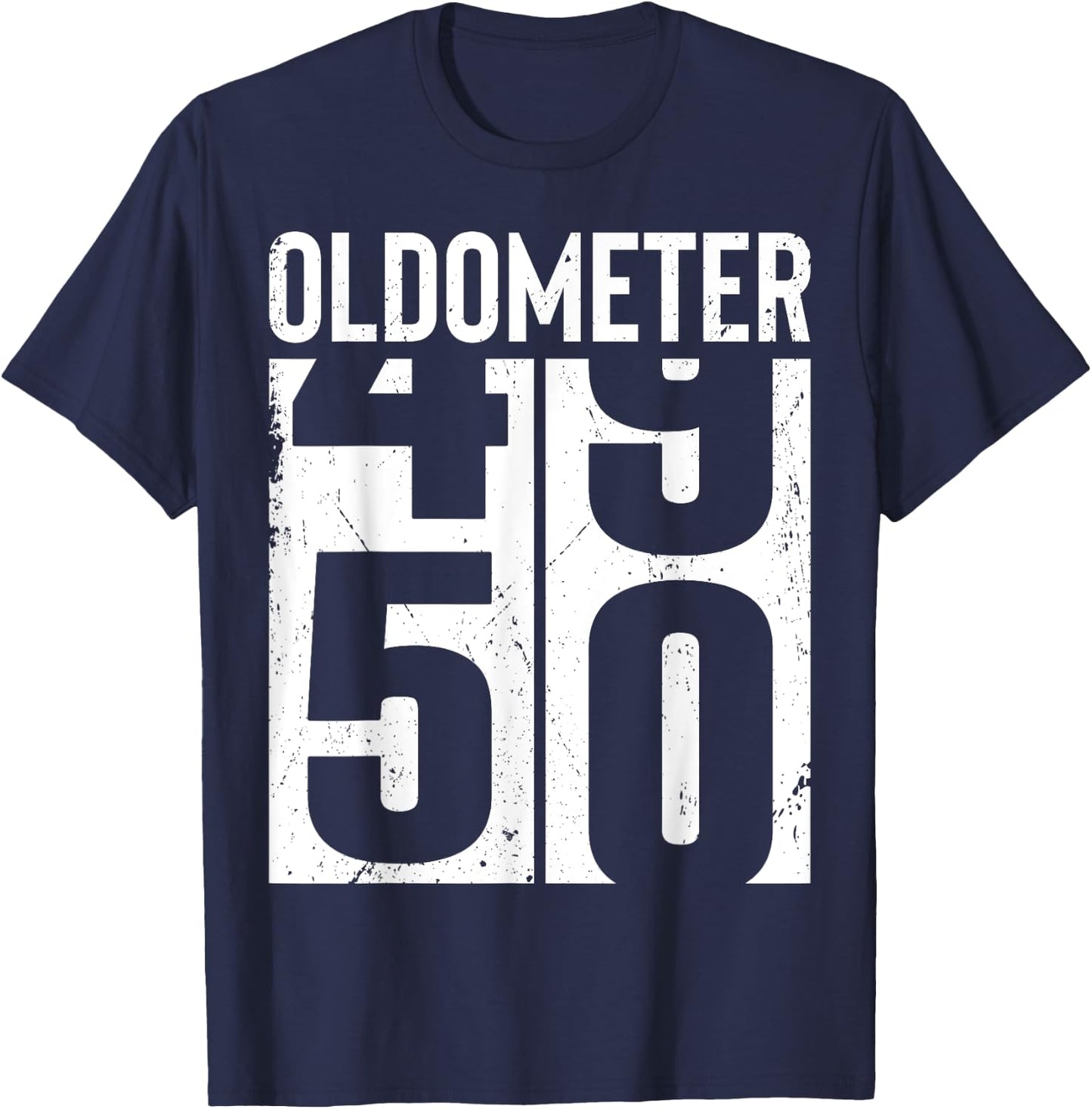 Funny 50 Years Old 50th Birthday Odometer Oldometer Gift Men T-Shirt - T-Shirt | Navy