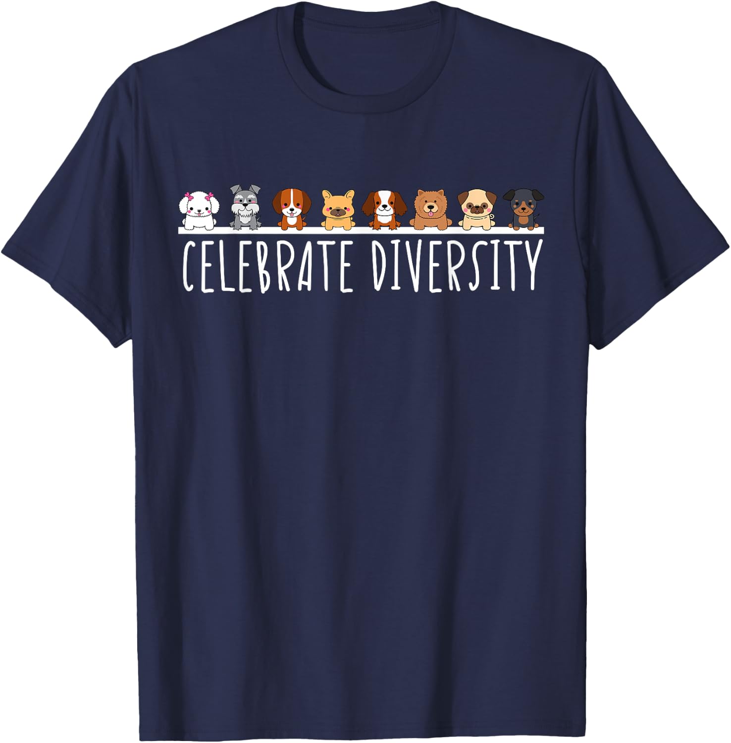 Dog Lovers Gift Dog Mum Celebrations Variety Dog Dad Women T-Shirt - T-Shirt | Navy