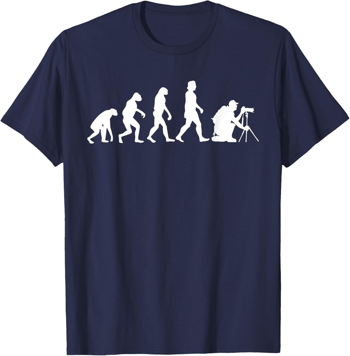 Fotograf Evolution Funny Photography Photo Photographer T-Shirt - T-Shirt | Navy