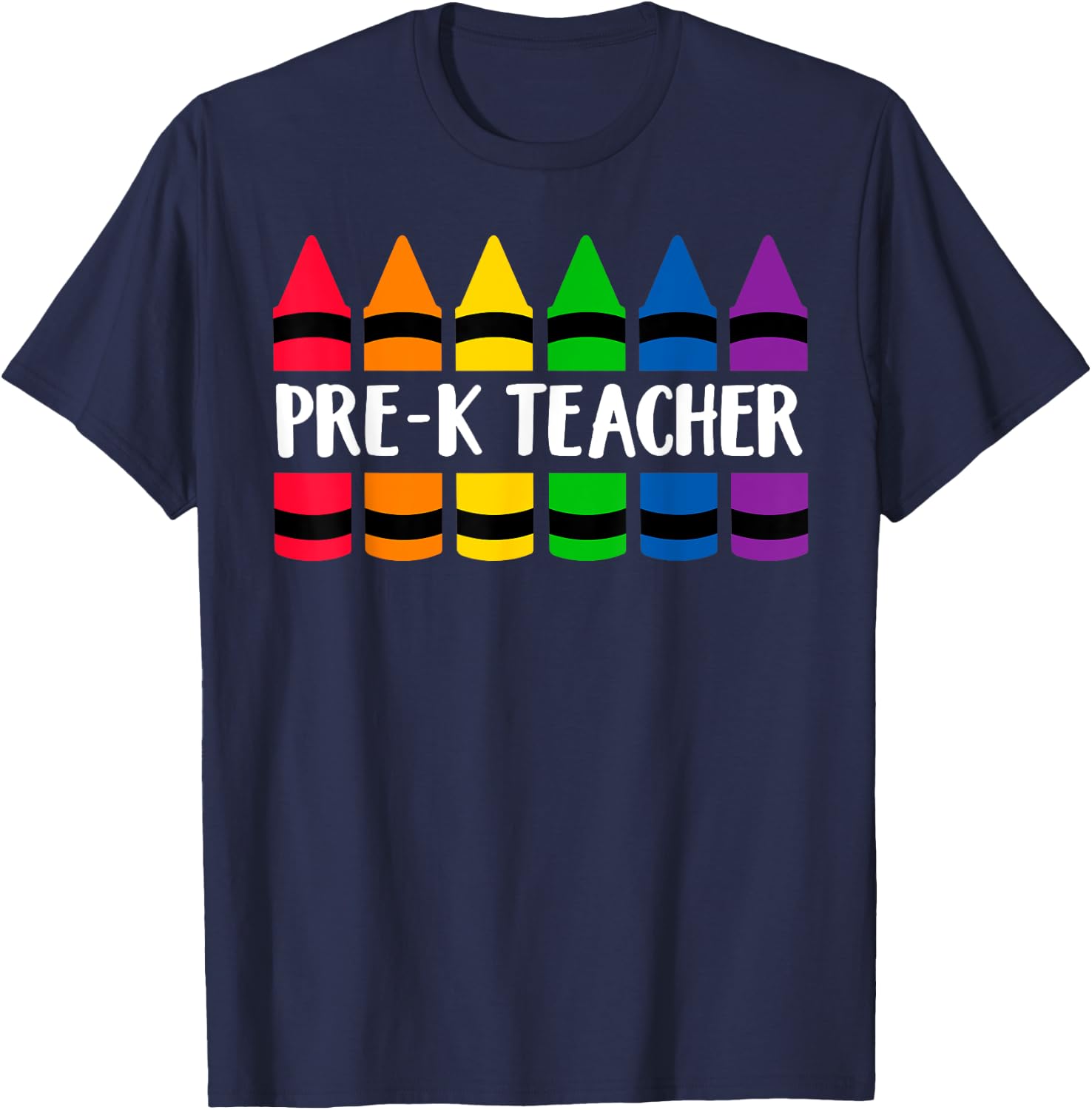 Pre-K Teacher Crayon - CRAY Teacher Women T-Shirt - T-Shirt | Navy