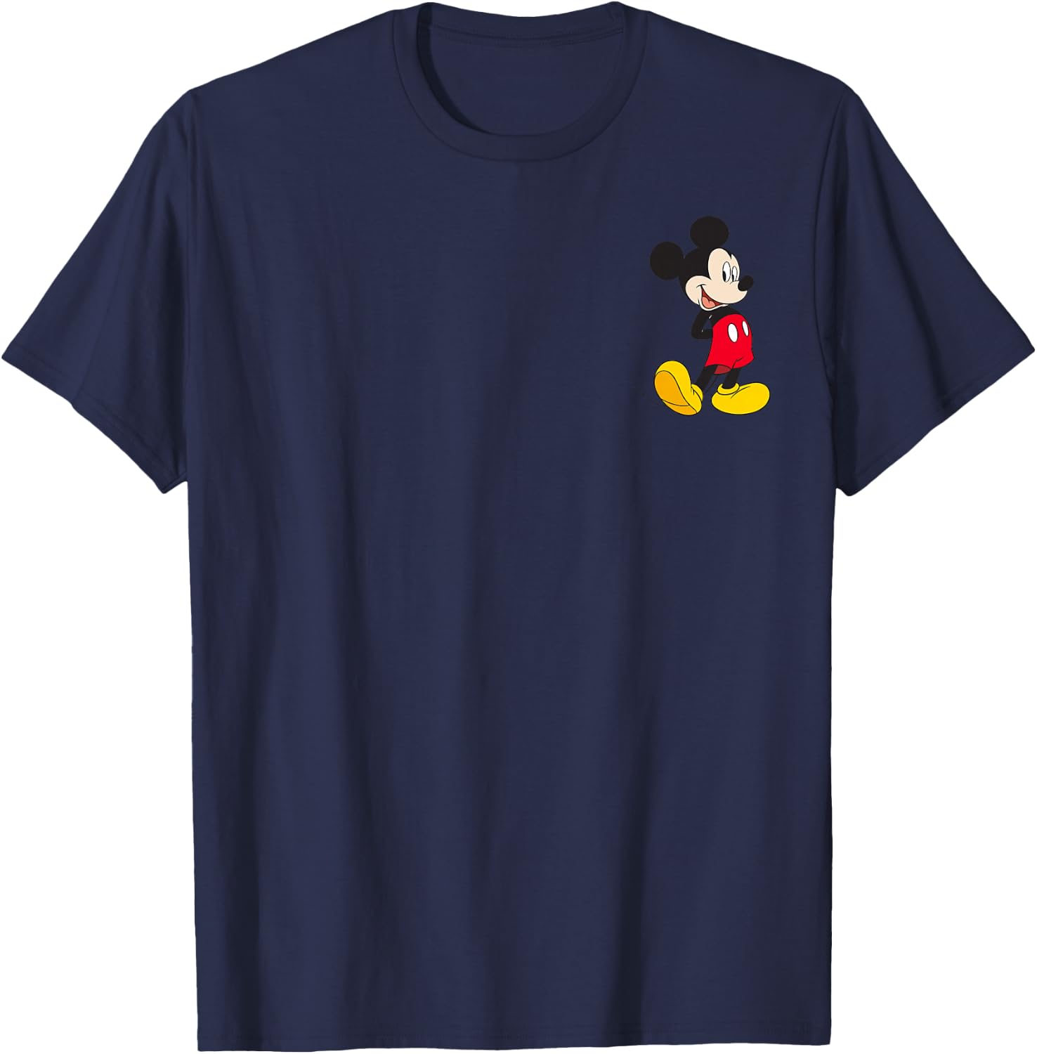 Disney Mickey and Friends Cute Vintage Pocket Mickey Logo T-Shirt - T-Shirt | Navy