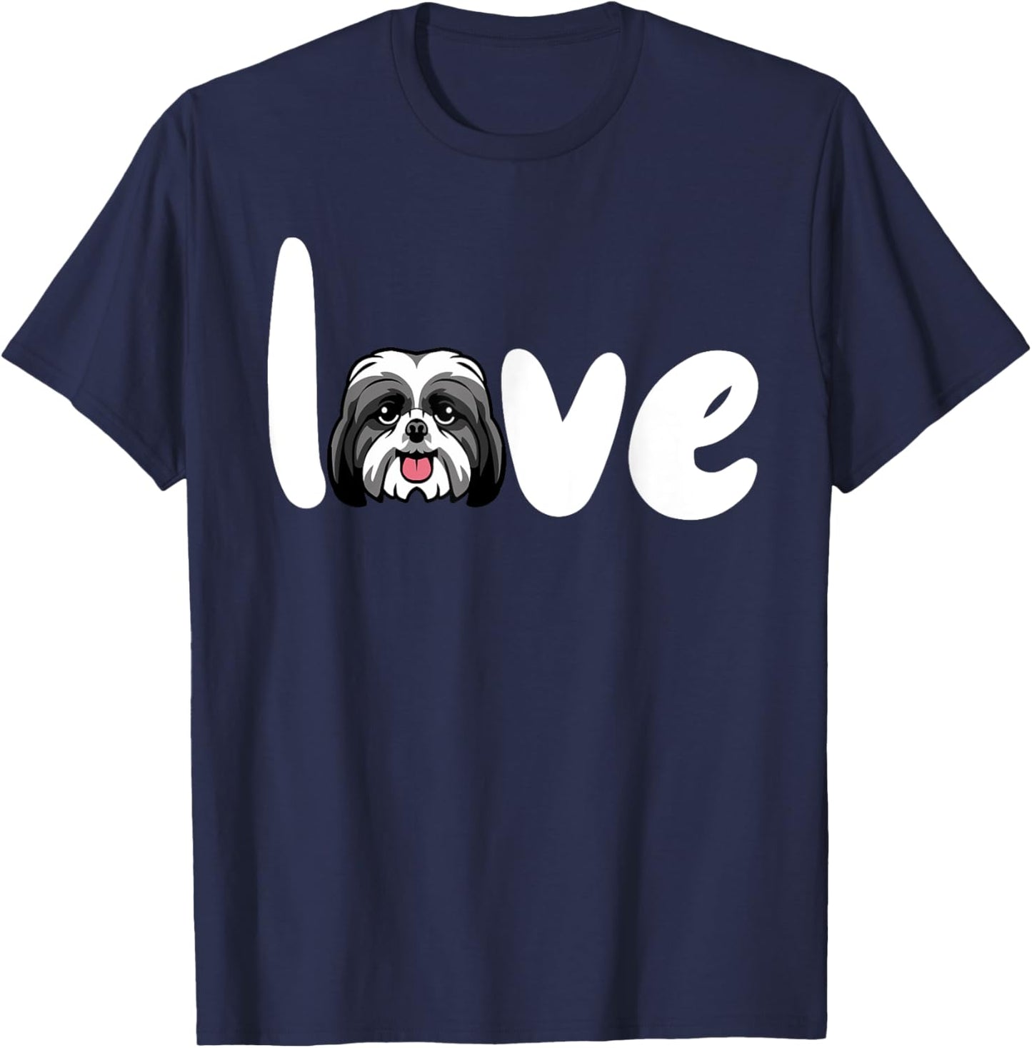 Shih Tzu Love Dog T-Shirt - T-Shirt | Navy