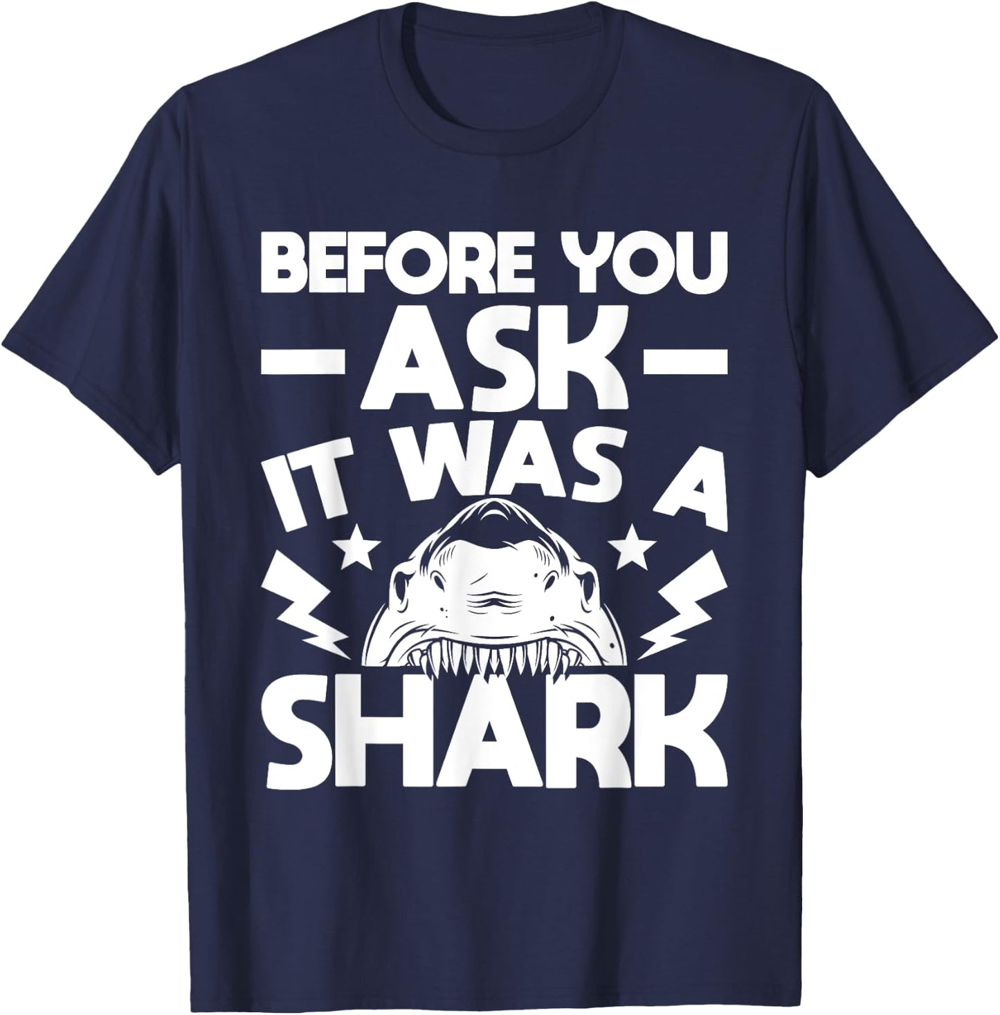 It Was A Shark - Handicap Wheelchair Amputee T-Shirt - T-Shirt | Navy