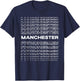 Minimalist City - United Kingdom Modern Manchester T-Shirt - T-Shirt | Navy