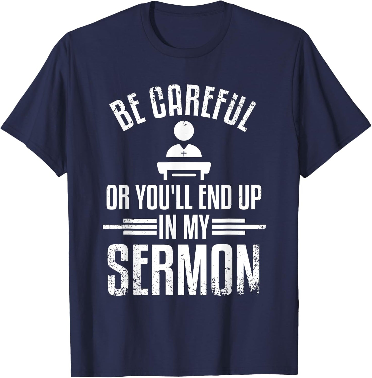 Funny Pastor Appreciation Gift Cool Christian Church Men T-Shirt - T-Shirt | Navy