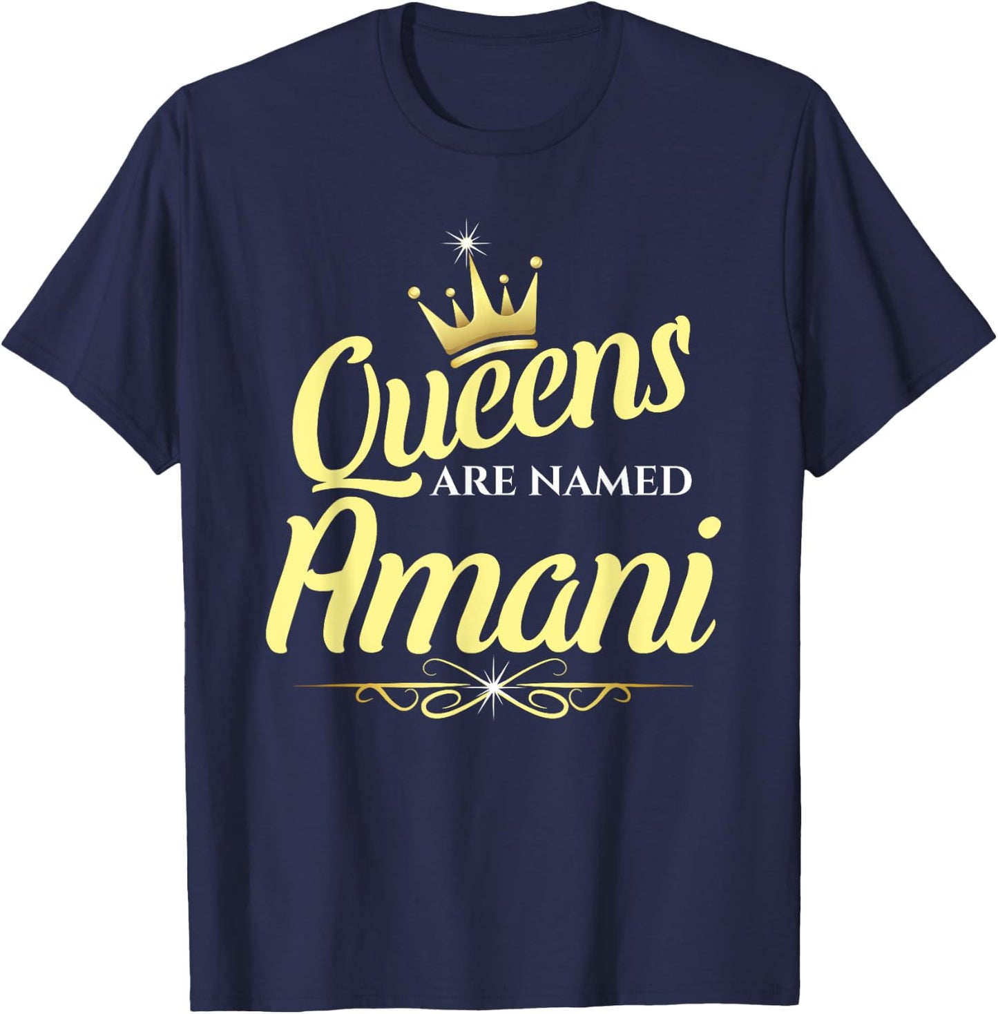 Queens Are Named Amani T-Shirt - T-Shirt | Navy