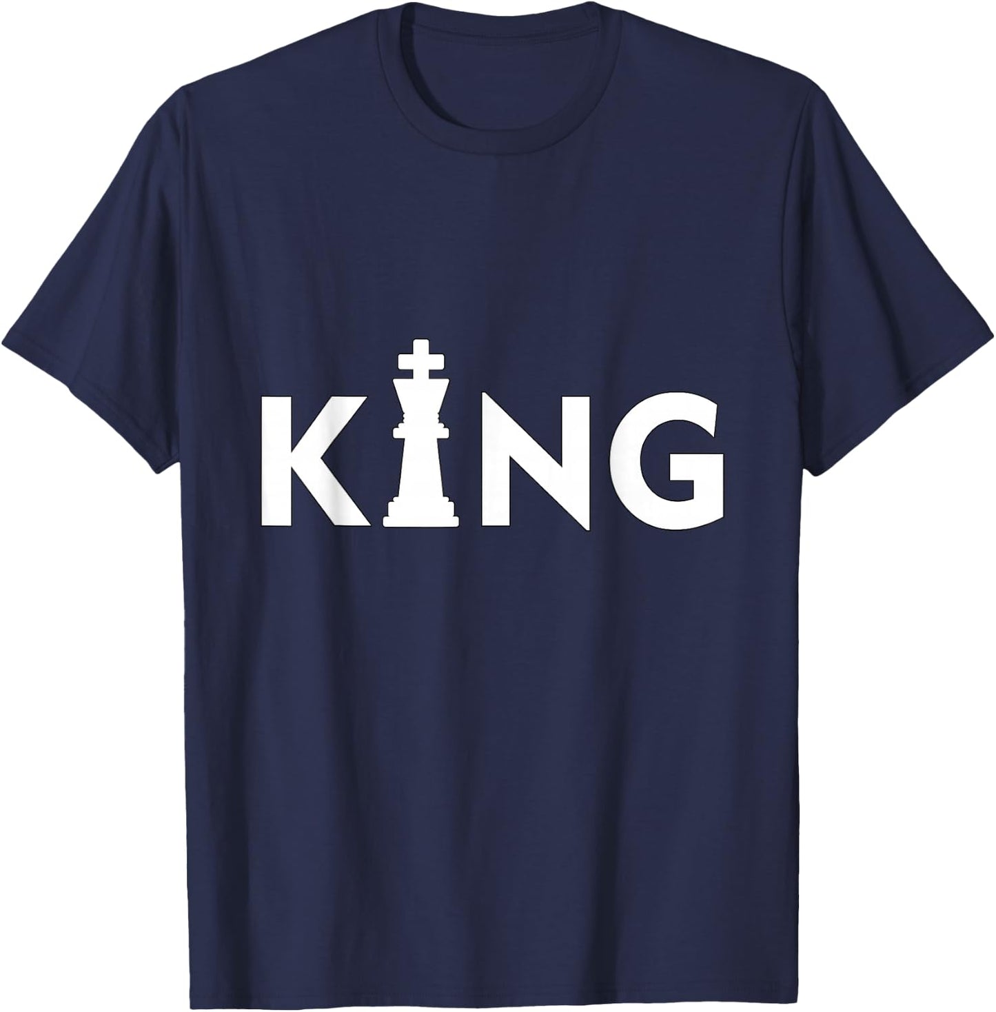King Chess Figure Birthday | Chess Piece | Chessman | Gift T-Shirt - T-Shirt | Navy