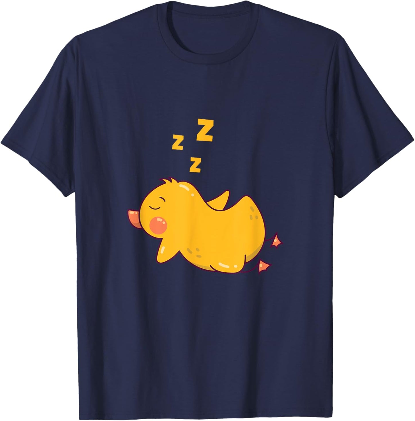 Sleeping Duck Rubber Duckling Nap Sleep Pajamas Party T-Shirt - T-Shirt | Navy