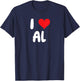 I Love Al - Heart - Name T-Shirt - T-Shirt | Navy