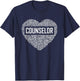 School Counselor Gift Heart Career Guidance Appreciation GIF T-Shirt - T-Shirt | Navy